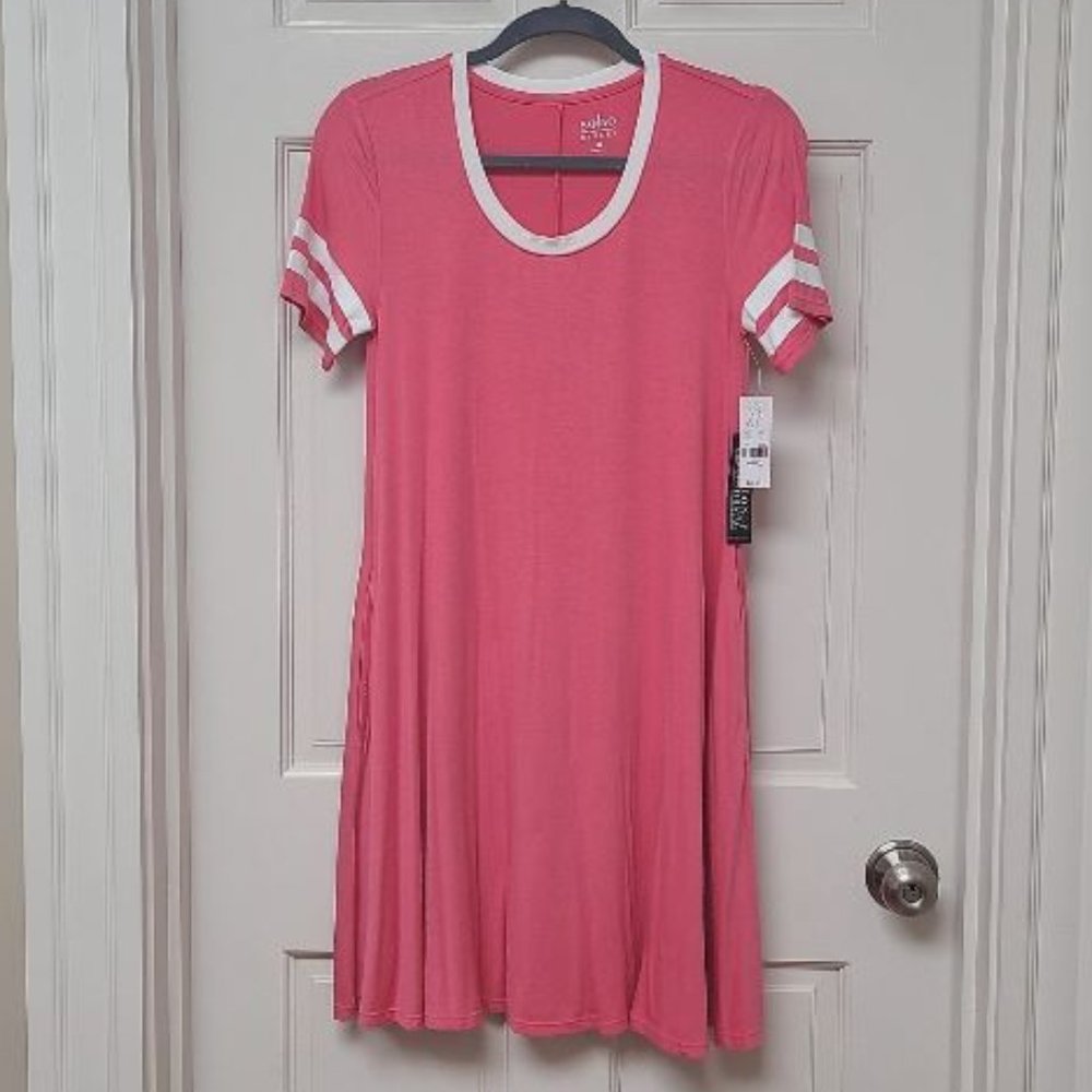 NWT Pink Short Sleeve T-Shirt Dress - NY & Company Size XS